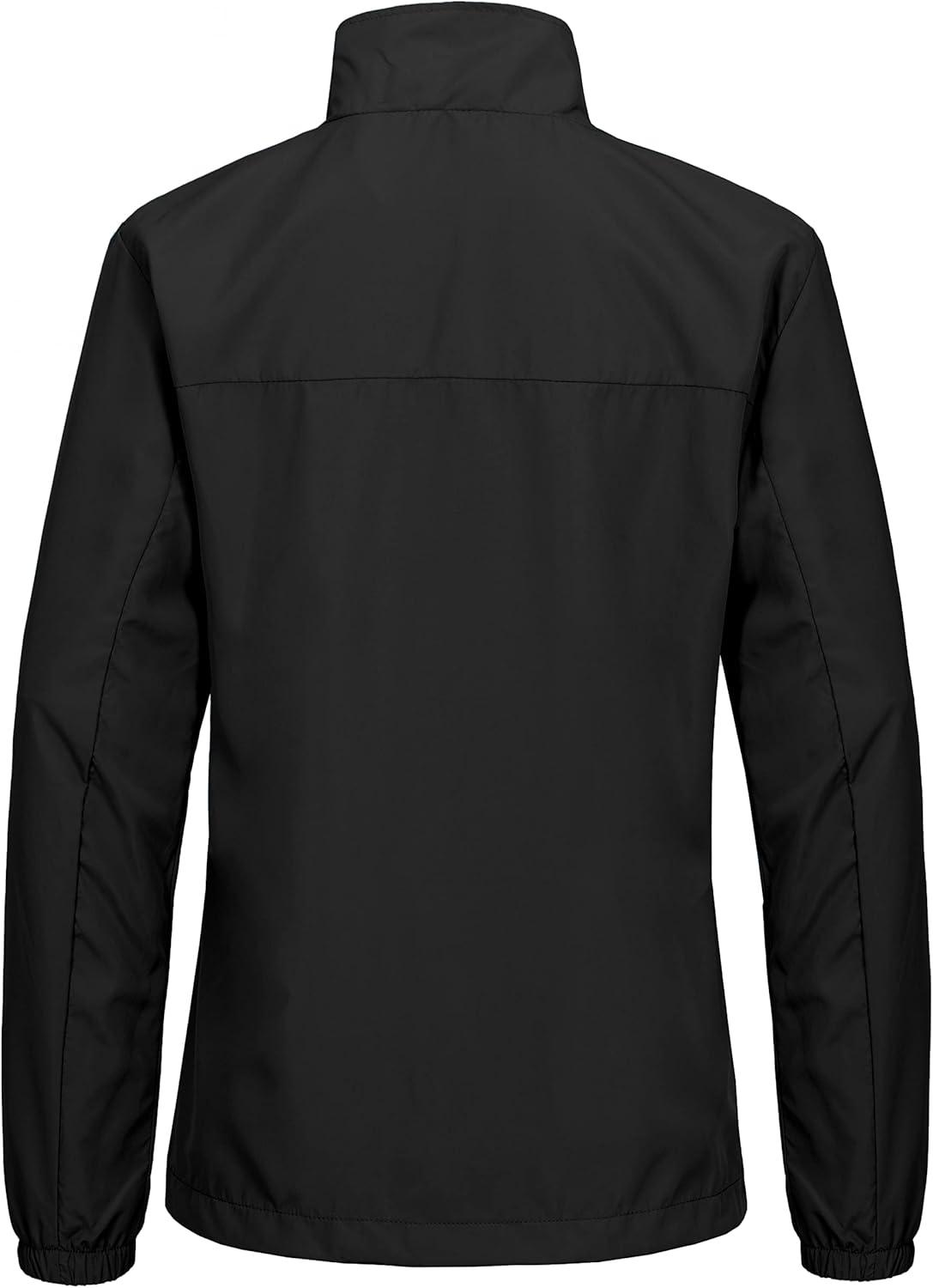 imageLittle Donkey Andy Womens Lightweight Windbreaker Jacket Breathable Windproof Jacket Hiking Running Golf UPF50B1black