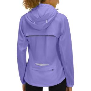 Little Donkey Andy Women’s Lightweight Waterproof Cycling Jacket with Removable Sleeves & Hood for Biking Running Golf(Light Purple)