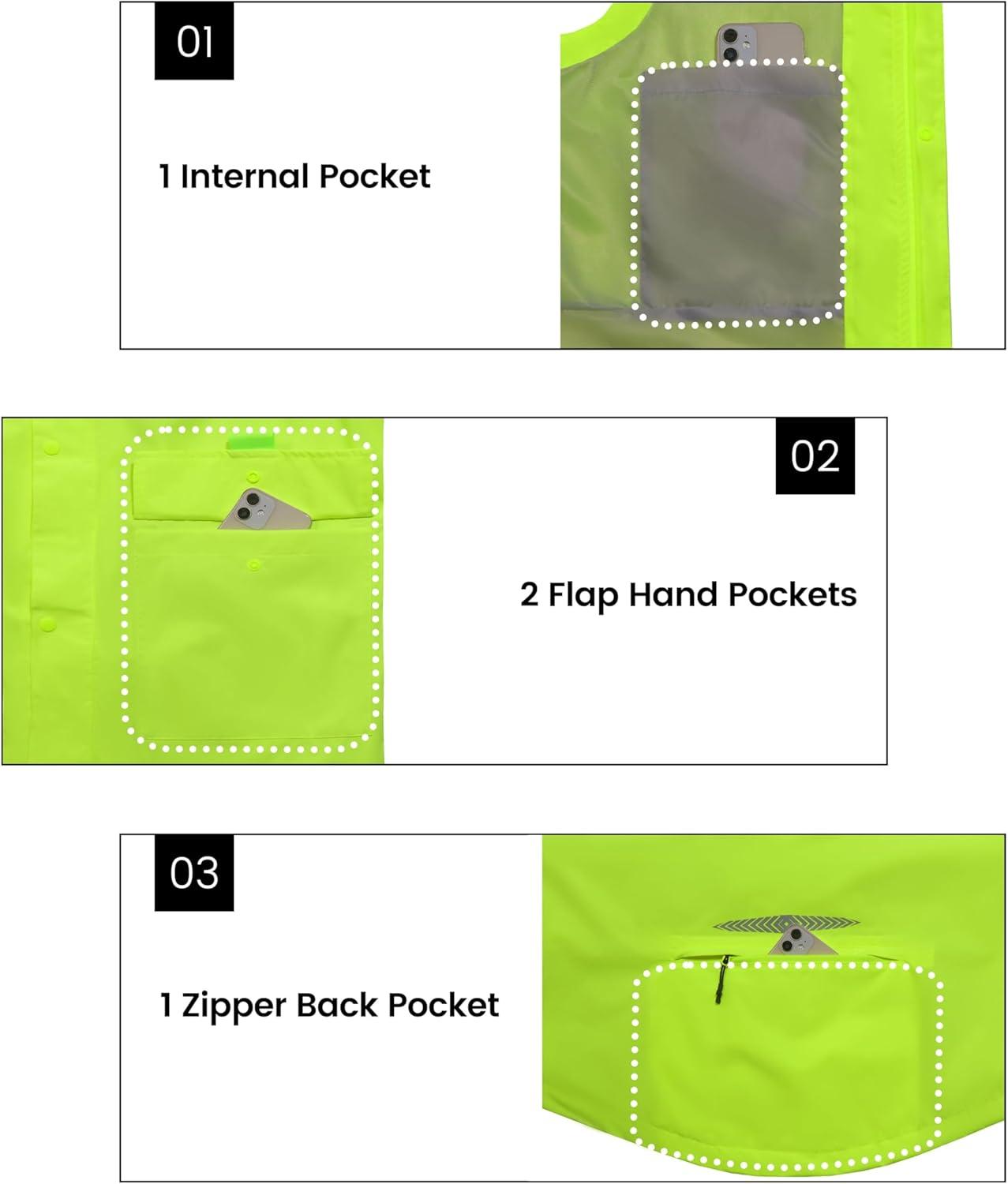 imageLittle Donkey Andy Mens Waterproof Cycling Vests with Hood Lightweight Reflective Stretch Vest for Cycling RunningFluorescent Yellow