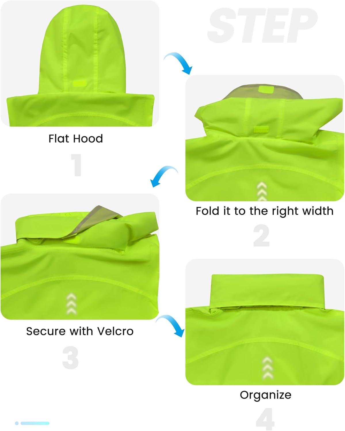 imageLittle Donkey Andy Mens Waterproof Cycling Vests with Hood Lightweight Reflective Stretch Vest for Cycling RunningFluorescent Yellow