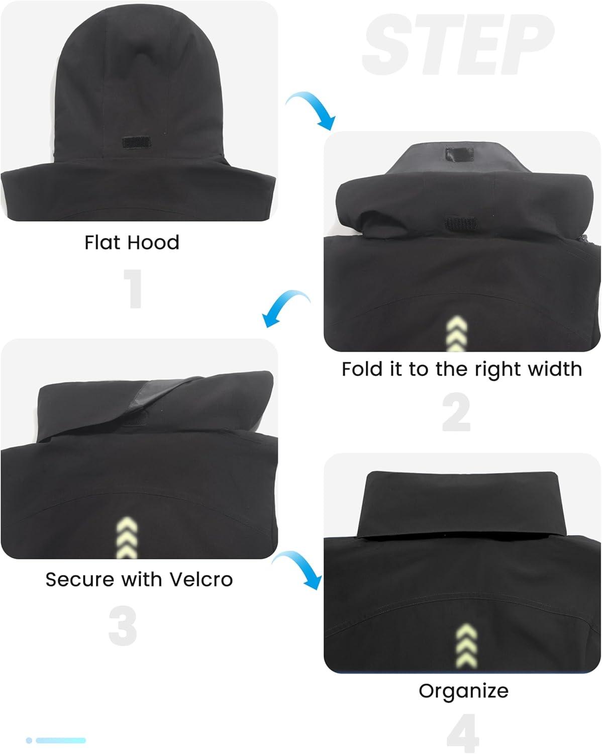 imageLittle Donkey Andy Womens Waterproof Cycling Vests with Hood Lightweight full Zip Reflective Stretch Jerseys for BikingBlack