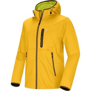 Little Donkey Andy Men’s Lightweight Hooded Softshell Jacket for Running Travel Hiking, Windproof Outerwear, Water Repellent(Freesia)