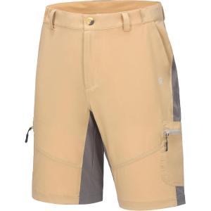 Little Donkey Andy Men’s Hiking Cargo Shorts Stretch Quick Dry Tactical Shorts Outdoor Travel Fishing Camping Casual Shorts(Khaki)