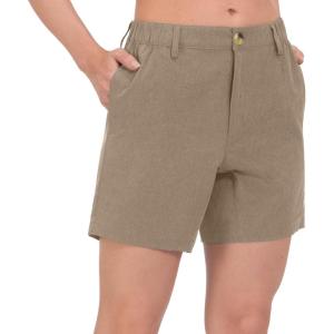 Little Donkey Andy Women’s Bermuda Quick Dry Lightweight Stretch Shorts Golf Hiking Travel(Otter Heather)