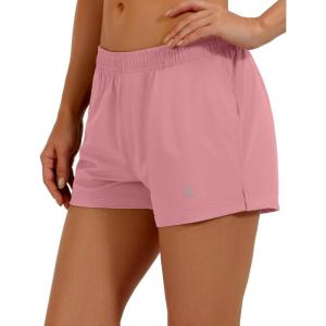 Little Donkey Andy Women’s Running Shorts,Quick Dry Athletic Shorts Workout Sport Gym Shorts with Pockets(Upgraded Pink)