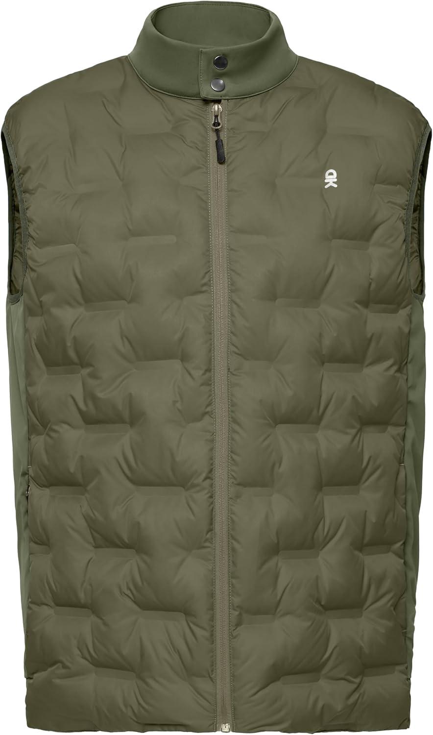 imageLittle Donkey Andy Mens Lightweight Puffer Vest Outdoor Windproof Sleeveless Jacket for Hiking Travel GolfOlive Green