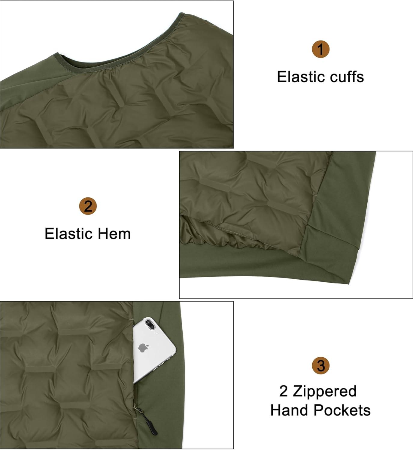 imageLittle Donkey Andy Mens Lightweight Puffer Vest Outdoor Windproof Sleeveless Jacket for Hiking Travel GolfOlive Green