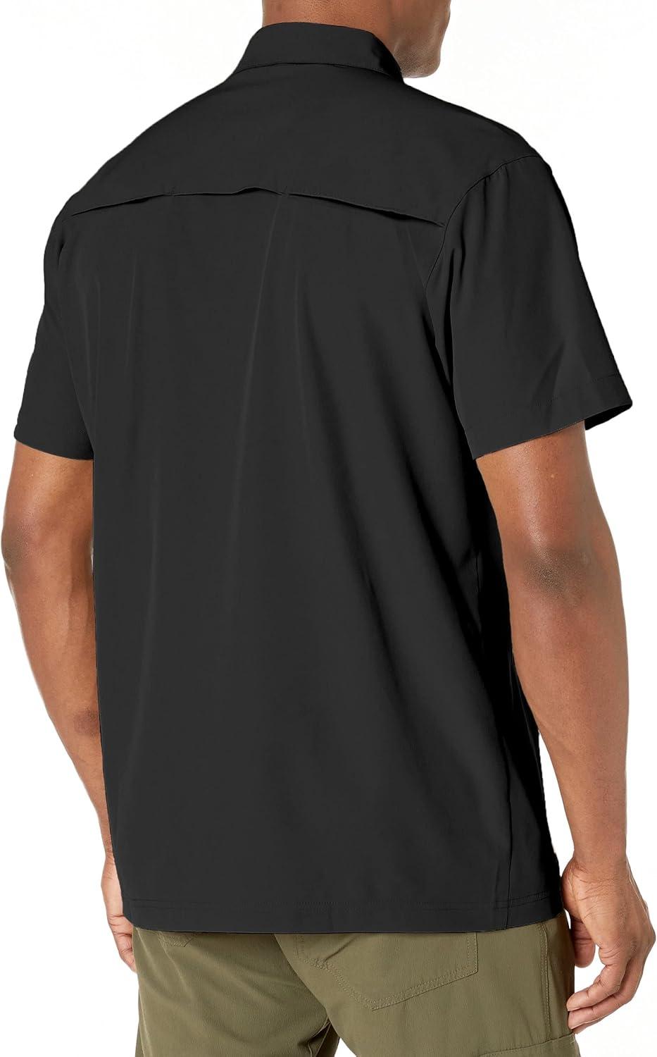 imageLittle Donkey Andy Mens Lightweight Short Sleeve Shirt Quick Dry Stretch Shirt for Hiking Travel UPF50Upgraded Black