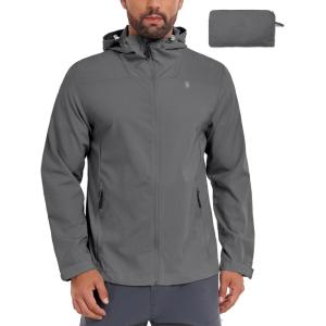 Little Donkey Andy Men’s Full Zip Hooded Lightweight Outdoor Jacket UPF Cooling Mesh Fabric Dry Fit for Golf Hiking Fishing(Castlerock)