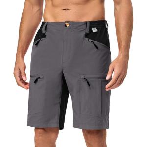 Little Donkey Andy Men’s Cargo Shorts Quick Dry Hiking Shorts for Men Camping Travel Golf with 4 Zipper Pockets(Upgraded Grey)