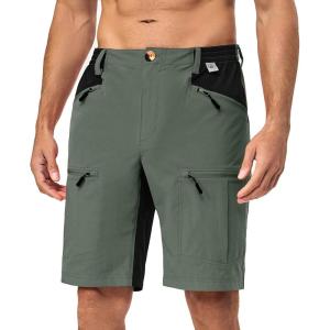 Little Donkey Andy Men’s Cargo Shorts Quick Dry Hiking Shorts for Men Camping Travel Golf with 4 Zipper Pockets(Upgraded Oil Green)
