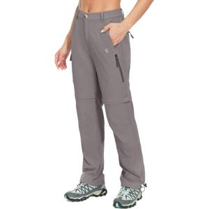 Little Donkey Andy Women’s Convertible Hiking Pants –Zip-Off, Quick Dry,Lightweight, Outdoor Pants with 7 Deep Pockets(Gray)