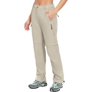 Little Donkey Andy Women’s Convertible Hiking Pants –Zip-Off, Quick Dry,Lightweight, Outdoor Pants with 7 Deep Pockets(Khaki)