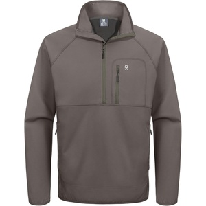Little Donkey Andy Men’s Golf Pullover 1/4 Zip Sweatshirts Waterproof Windbreak Quarter Zip Golf Jacket with 3 Pockets(Light Brown)