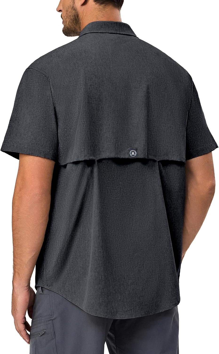 image:imageLittle Donkey Andy Mens Lightweight UPF 50 Short Sleeve Shirt Breathable Fishing Hiking Shirt AirHoles TechBlack Heather