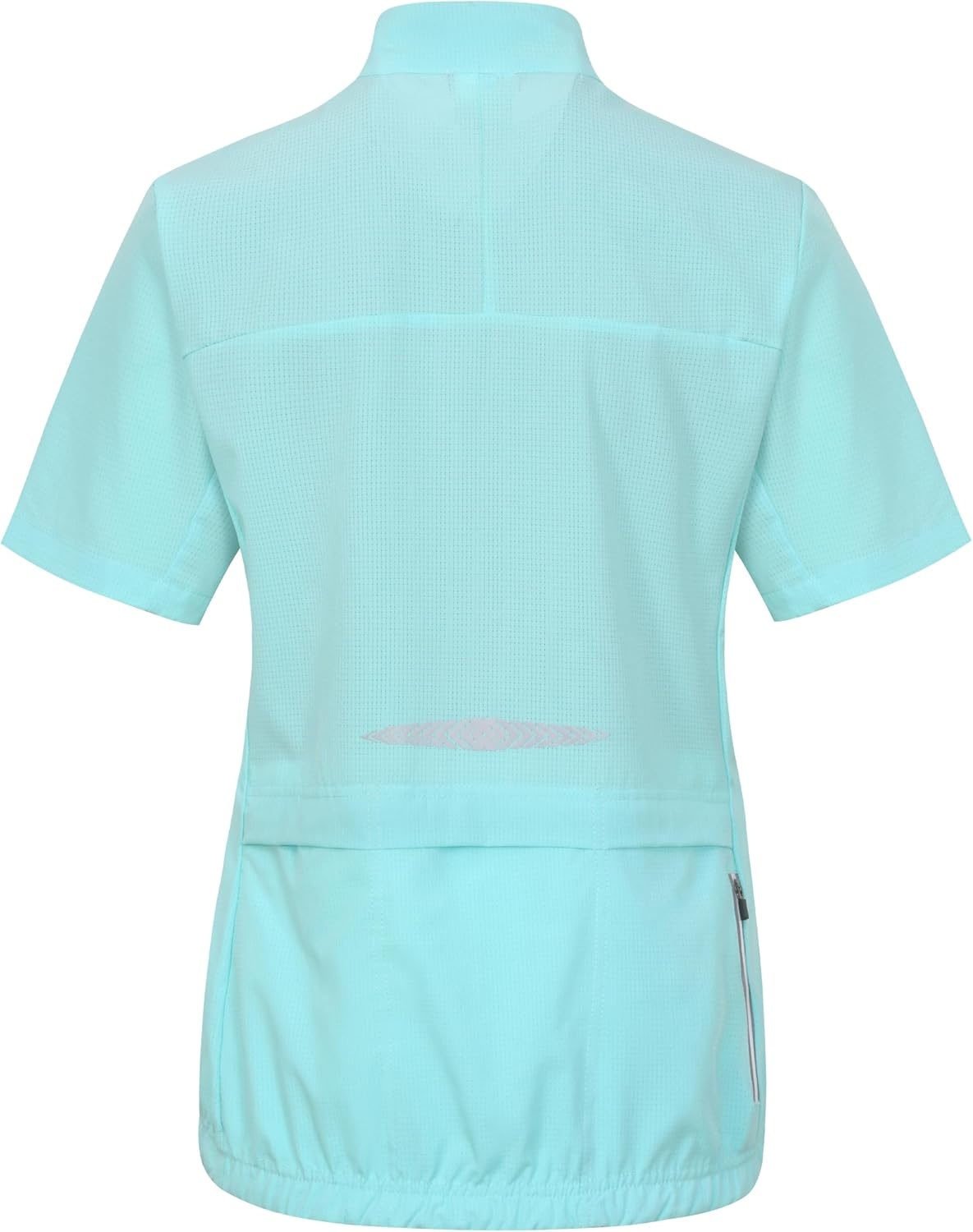 image:imageLittle Donkey Andy Womens Breathable Cycling Jersey Short Sleeve Jacket Quick Dry UPF 50 Reflective ZipperLight Blue