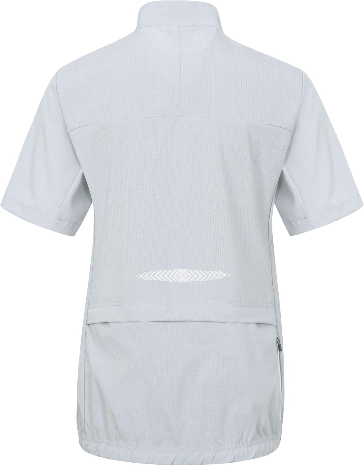 image:imageLittle Donkey Andy Womens Breathable Cycling Jersey Short Sleeve Jacket Quick Dry UPF 50 Reflective ZipperLight Gray