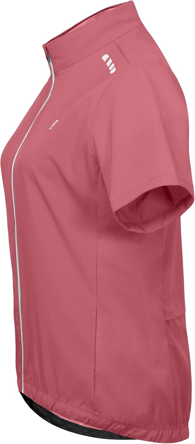 image:imageLittle Donkey Andy Womens Breathable Cycling Jersey Short Sleeve Jacket Quick Dry UPF 50 Reflective ZipperWatermelon Red