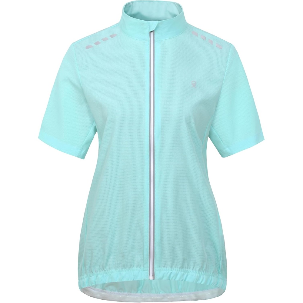 image:imageLittle Donkey Andy Womens Breathable Cycling Jersey Short Sleeve Jacket Quick Dry UPF 50 Reflective ZipperLight Blue
