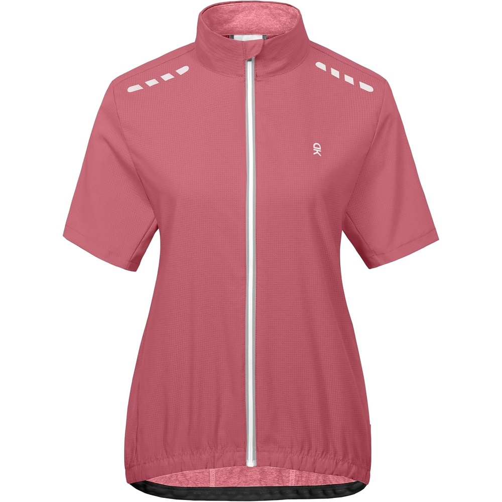 image:imageLittle Donkey Andy Womens Breathable Cycling Jersey Short Sleeve Jacket Quick Dry UPF 50 Reflective ZipperWatermelon Red