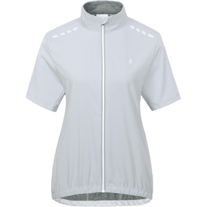 Little Donkey Andy Women’s Breathable Cycling Jersey Short Sleeve Jacket Quick Dry UPF 50+ Reflective Zipper(Light Gray)