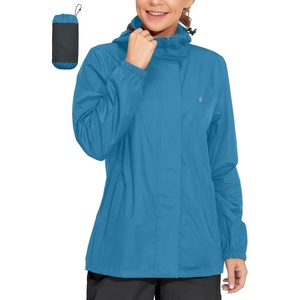 Little Donkey Andy Women’s Packable Rain Jacket Lightweight Waterproof Hooded Windbreaker for Hiking Travel Fishing(Teal Blue)