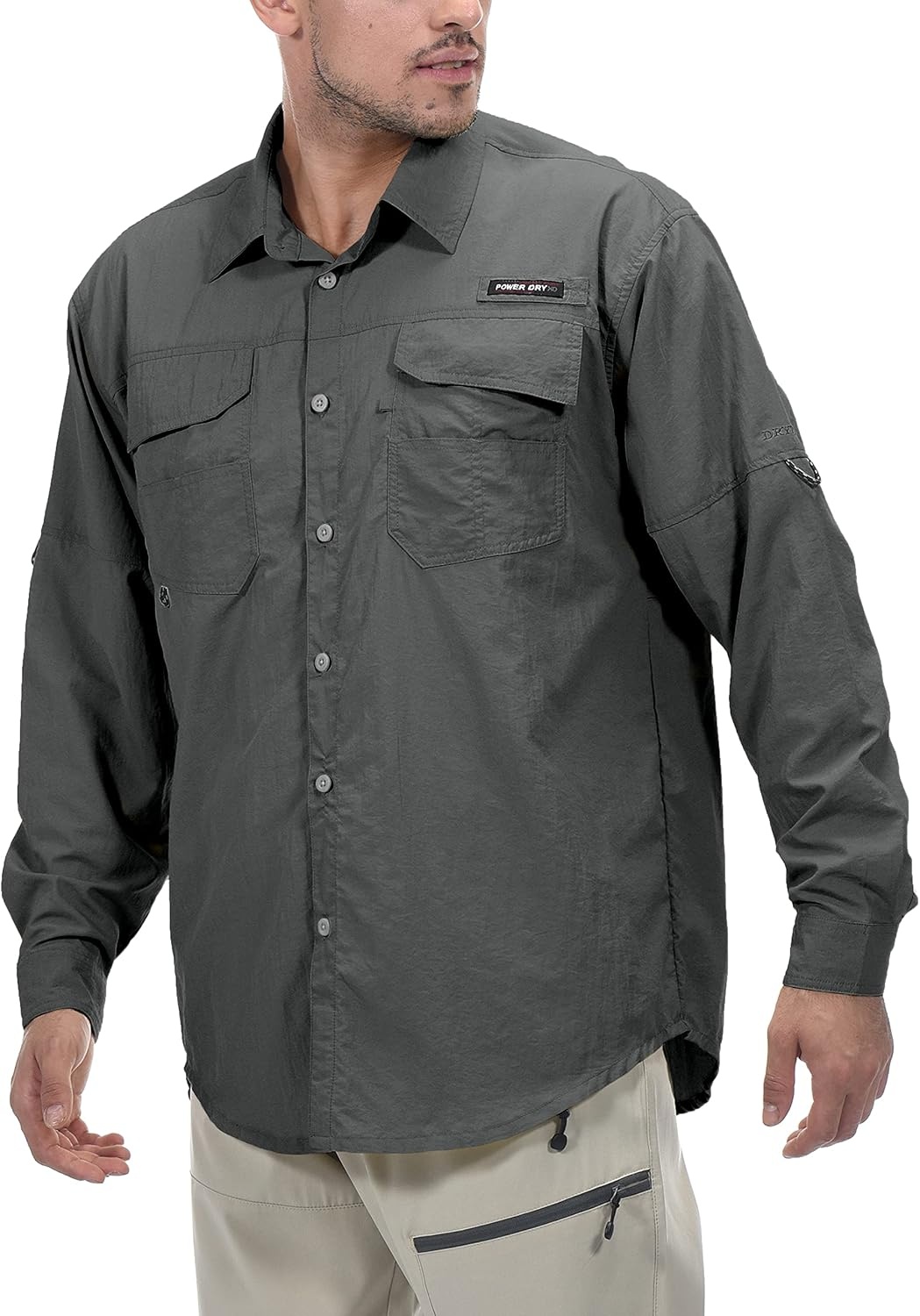 image:imageLittle Donkey Andy Mens UPF 50 UV Protection Shirt Long Sleeve Fishing Hiking ShirtGray