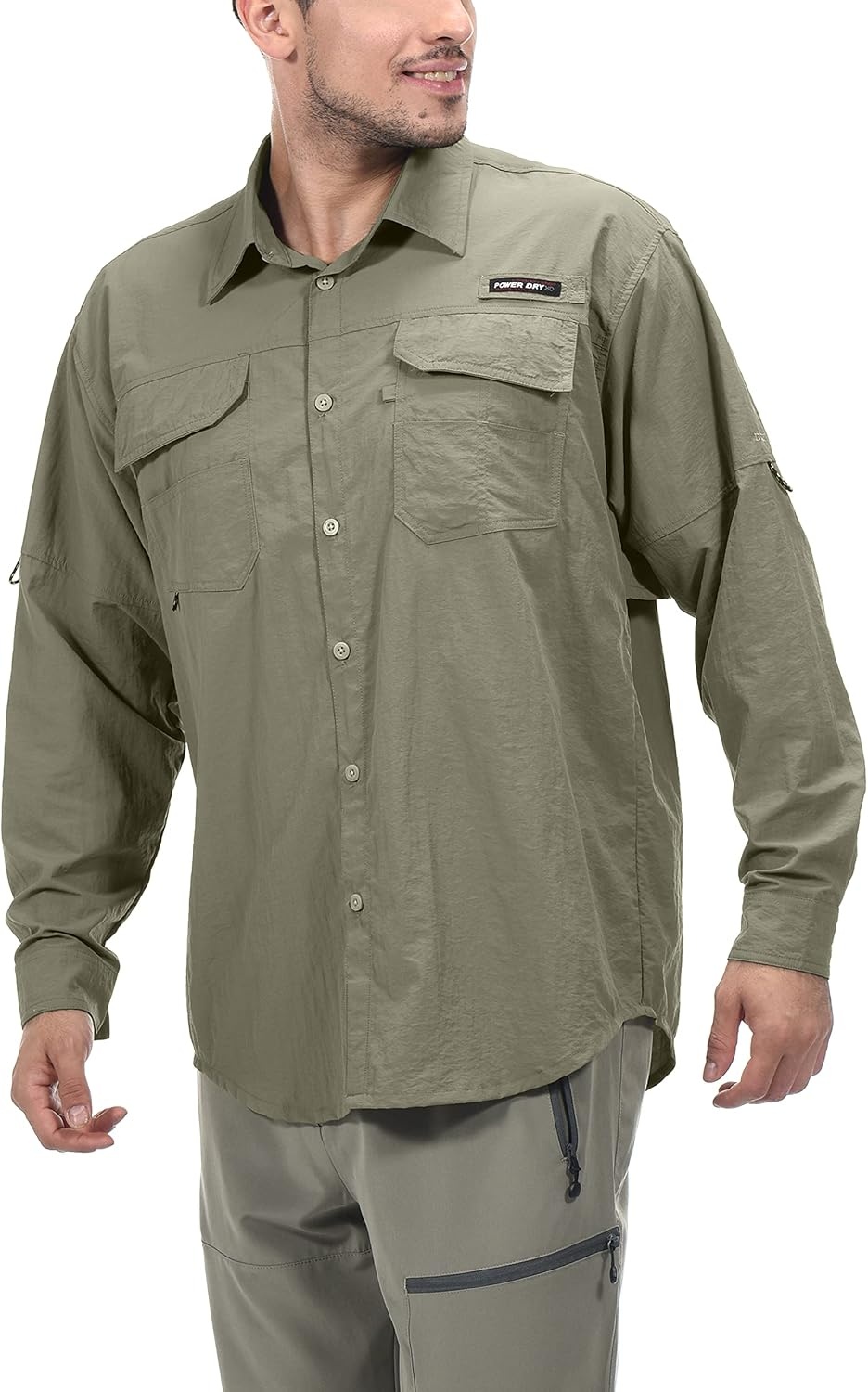 image:imageLittle Donkey Andy Mens UPF 50 UV Protection Shirt Long Sleeve Fishing Hiking ShirtSage