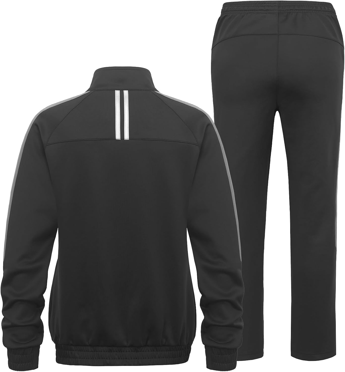 image:imageLittle Donkey Andy Women Sweatsuit Jogger Tracksuit 2 Piece Athletic Outfit Straight Leg Sweatpant Set Full Zip Matching SuitBlack