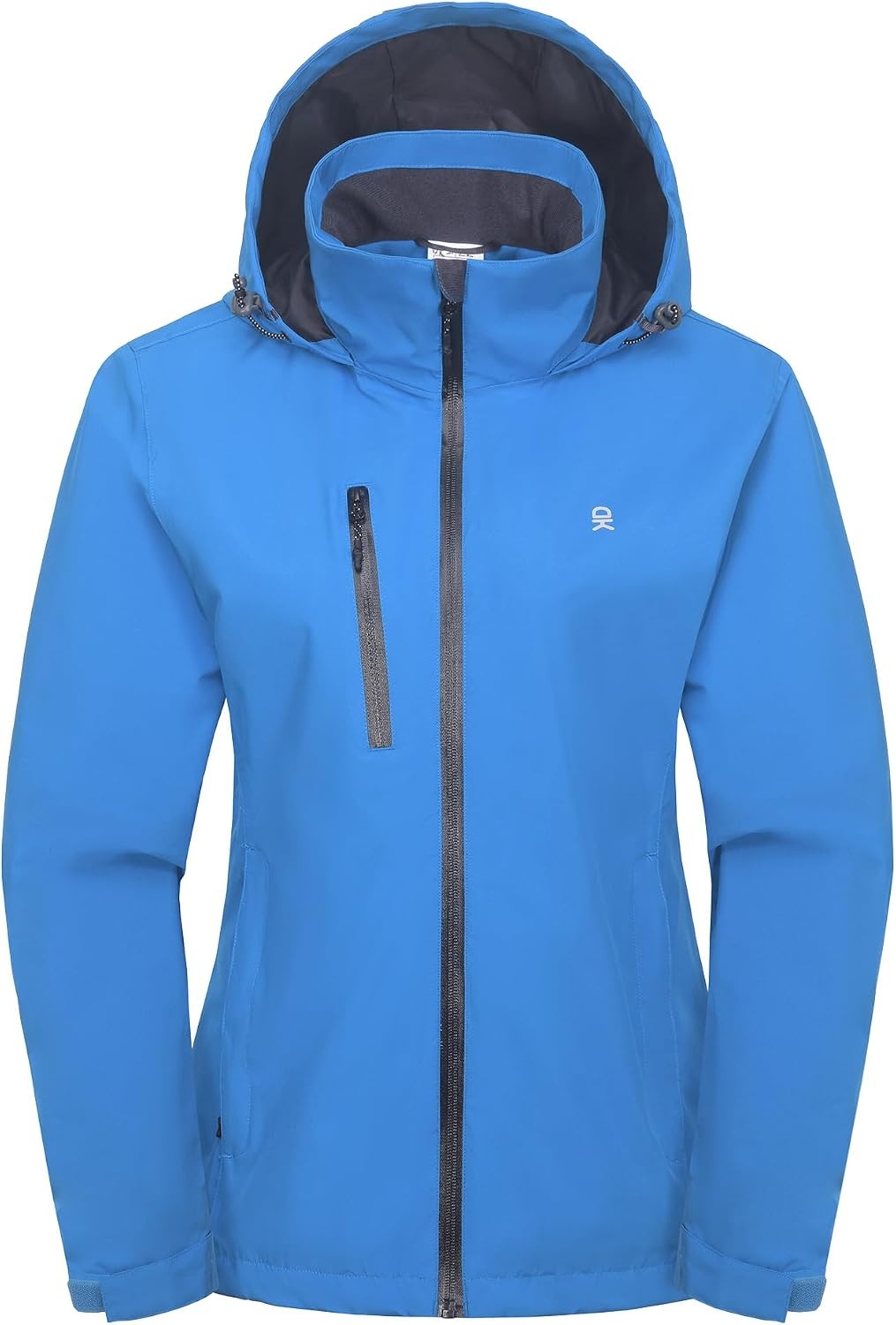 image:imageLittle Donkey Andy Womens Rain Jacket Packable Waterproof Raincoat Hooded Waterproof Packable Raincoat Hooded Breathable Windbreaker Lightweight Outdoor Rain Shell Hiking Golf Travel Camping FishingOcean Blue