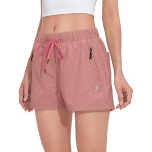 Little Donkey Andy Women’s 3 inch Hiking Shorts Quick Dry Lightweight Summer Athletic Shorts with Zipper Pockets(Light Pink)