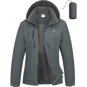Little Donkey Andy Women’s Rain Jacket Packable Waterproof Raincoat Hooded | Waterproof Packable Raincoat Hooded Breathable Windbreaker Lightweight Outdoor Rain Shell Hiking Golf Travel Camping Fishing(Grey)