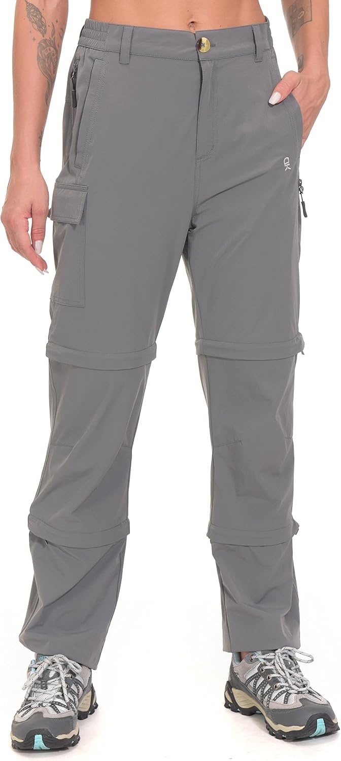 image:imageLittle Donkey Andy Womens Convertible Pants 3 in 1 Zip Off Hiking Pants 7 Pockets Quick Dry Water Resistant Stretch 3in1 Zip off 3 Legs Sun Protection UPF 50 for Outdoor Hiking amp SafariGray