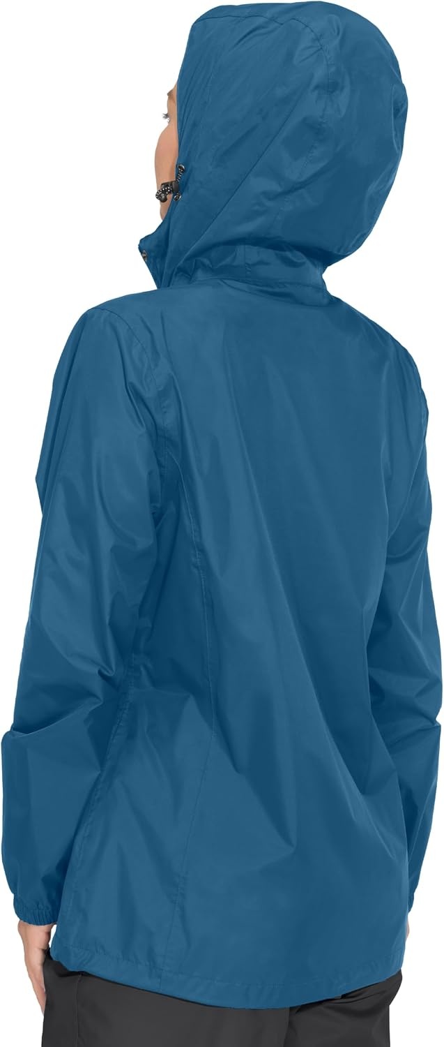 image:imageLittle Donkey Andy Womens Packable Waterproof Hooded Rain Jacket Windproof outdoor windbreaker suitable for hiking travel fishing camping and daily outdoor tripsClassic Blue