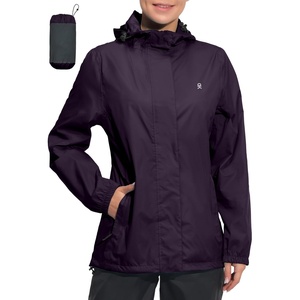 Little Donkey Andy Women’s Waterproof Hooded Rain Jacket Packable | Lightweight & Windproof Outer Windbreaker Ideal Outdoor Layer For Hiking, Travel, Fishing & Outdoor Activities(Purple)