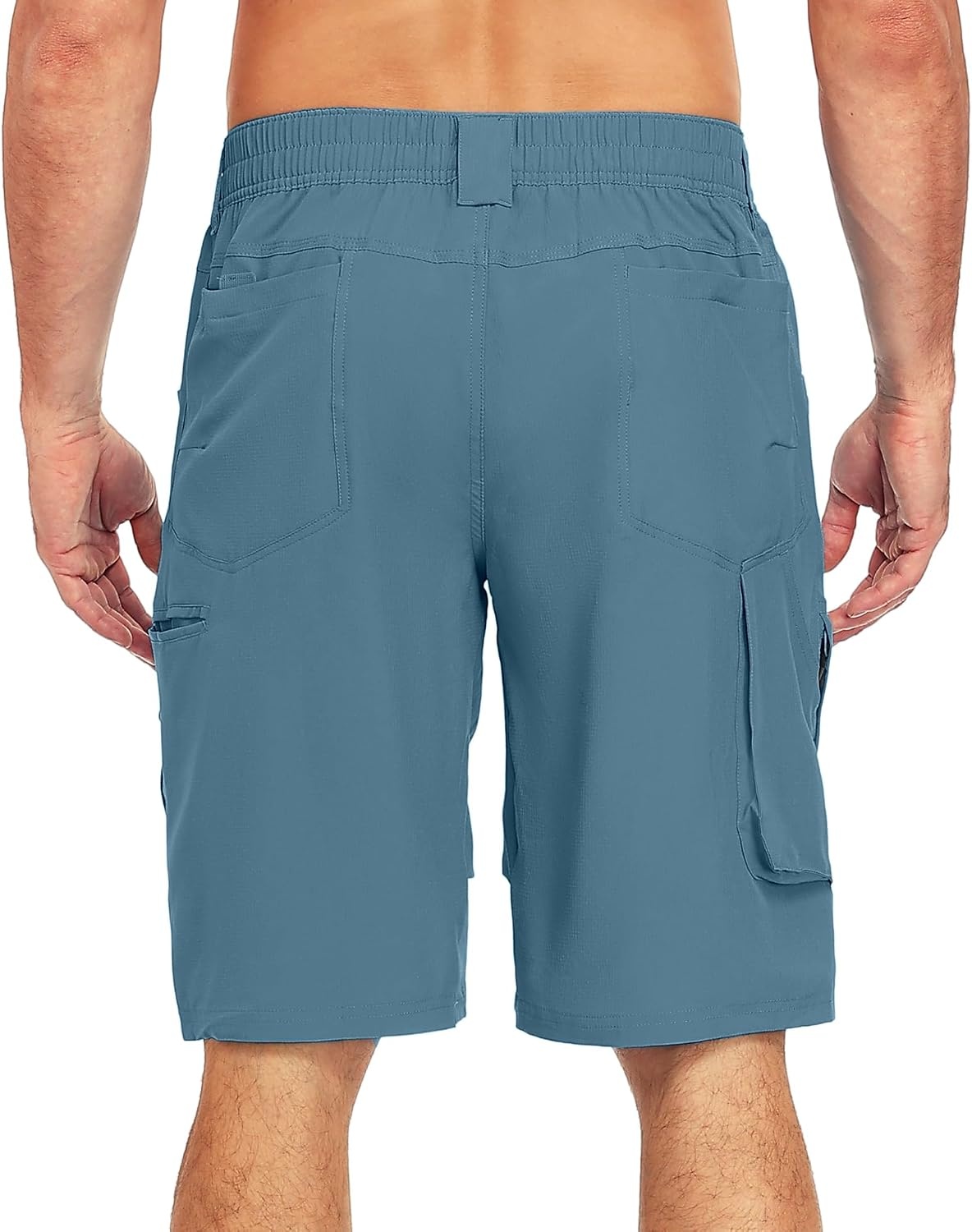 image:imageLittle Donkey Andy Mens Hiking Cargo Short Waterproof Golf Short 9 Pockets Quick Dry Lightweight Breathable Stretchy Ripstop Elastic Waist UPF 50 Outdoor Casual Work Fishing Sport CampingBluestone