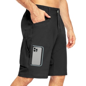 Little Donkey Andy Mens Hiking Cargo Short Waterproof Golf Short, 9 Pockets | Quick Dry, Lightweight, Breathable, Stretchy, Ripstop, Elastic Waist, UPF 50+, Outdoor, Casual, Work, Fishing, Sport, Camping(Black)