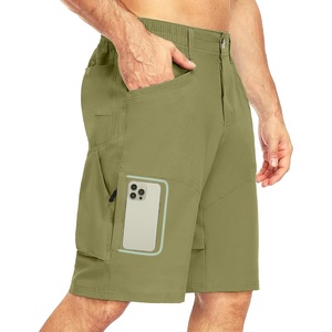 Little Donkey Andy Mens Hiking Cargo Short Waterproof Golf Short, 9 Pockets | Quick Dry, Lightweight, Breathable, Stretchy, Ripstop, Elastic Waist, UPF 50+, Outdoor, Casual, Work, Fishing, Sport, Camping(Olive Green)