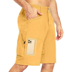 Little Donkey Andy Mens Hiking Cargo Short Waterproof Golf Short, 9 Pockets | Quick Dry, Lightweight, Breathable, Stretchy, Ripstop, Elastic Waist, UPF 50+, Outdoor, Casual, Work, Fishing, Sport, Camping(Old Gold)