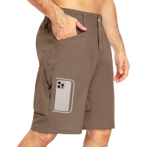 Little Donkey Andy Mens Hiking Cargo Short Waterproof Golf Short, 9 Pockets | Quick Dry, Lightweight, Breathable, Stretchy, Ripstop, Elastic Waist, UPF 50+, Outdoor, Casual, Work, Fishing, Sport, Camping(Brown)