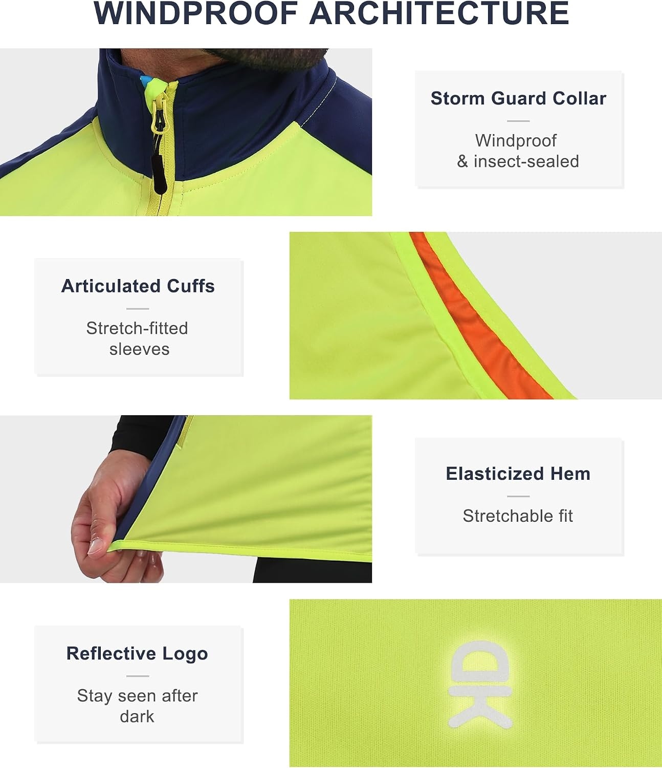 image:imageLittle Donkey Andy Mens Softshell Vest Lightweight Windproof Waterproof Windproof WaterResistant Shell 4Way Stretch Fabric Lightweight Softshell Vest Outdoor Running Cycling Golf Hiking TravelBasic Yellow