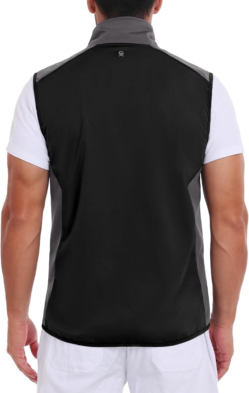 image:imageLittle Donkey Andy Mens Softshell Vest Lightweight Windproof Waterproof Windproof WaterResistant Shell 4Way Stretch Fabric Lightweight Softshell Vest Outdoor Running Cycling Golf Hiking TravelBasic Black Gray