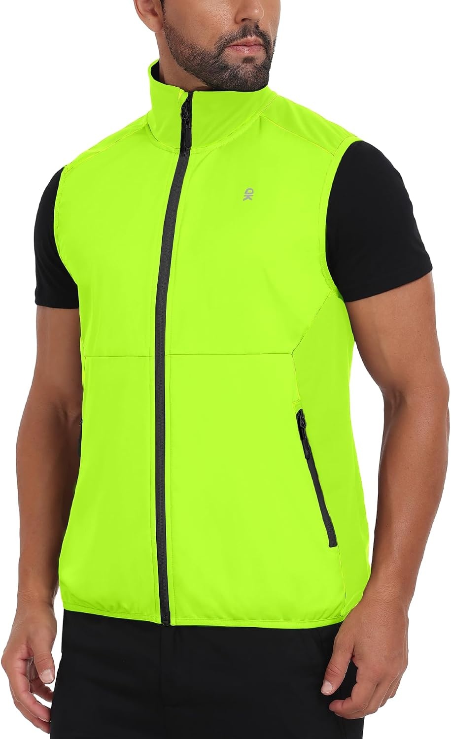 image:imageLittle Donkey Andy Mens Softshell Vest Lightweight Windproof Waterproof Windproof WaterResistant Shell 4Way Stretch Fabric Lightweight Softshell Vest Outdoor Running Cycling Golf Hiking TravelReflective Yellow