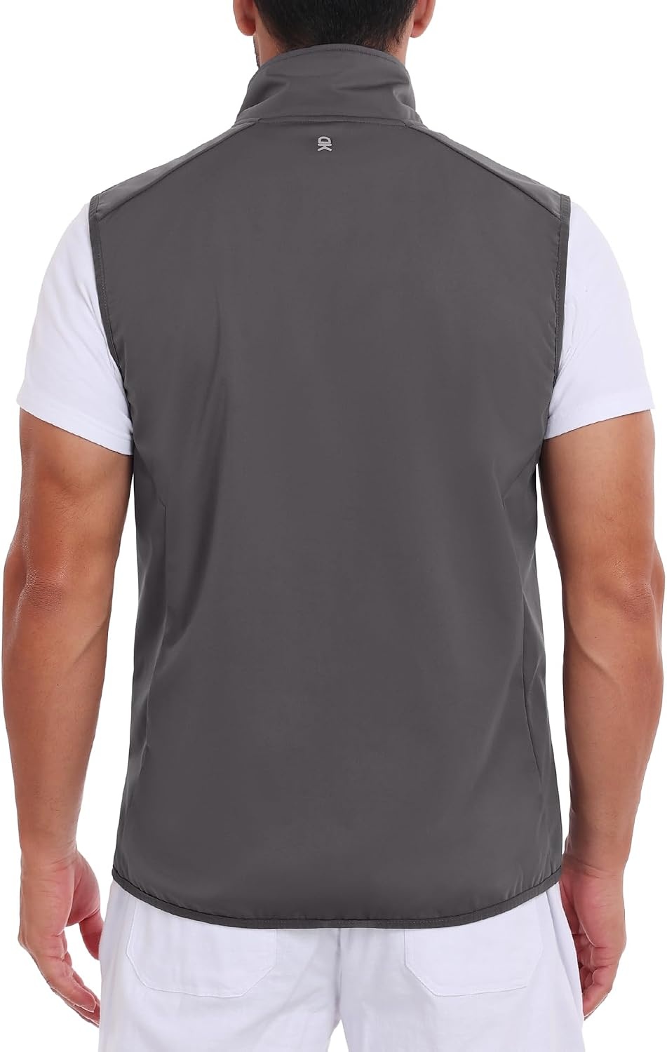 image:imageLittle Donkey Andy Mens Softshell Vest Lightweight Windproof Waterproof Windproof WaterResistant Shell 4Way Stretch Fabric Lightweight Softshell Vest Outdoor Running Cycling Golf Hiking TravelBasic Gray