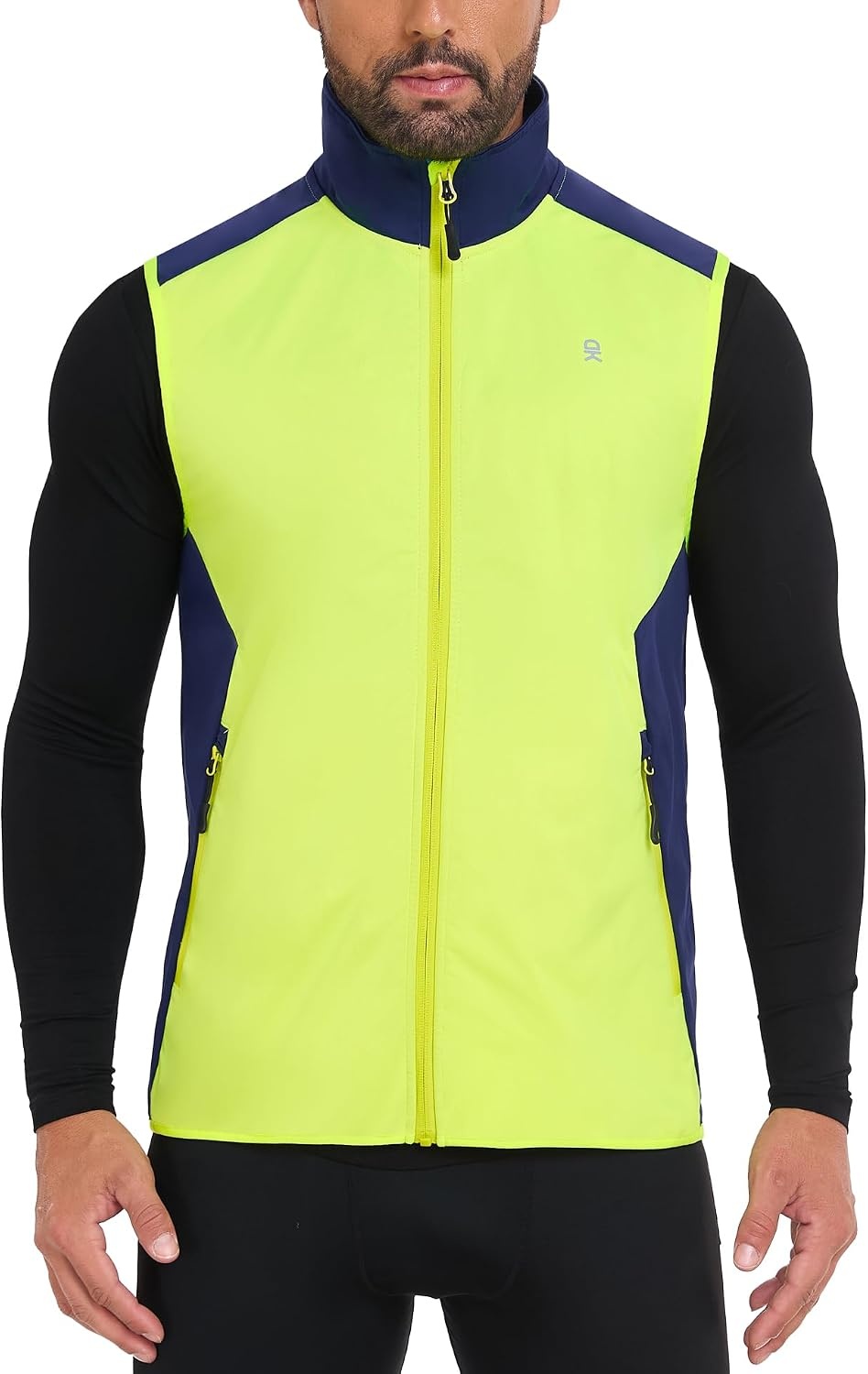 image:imageLittle Donkey Andy Mens Softshell Vest Lightweight Windproof Waterproof Windproof WaterResistant Shell 4Way Stretch Fabric Lightweight Softshell Vest Outdoor Running Cycling Golf Hiking TravelBasic Yellow