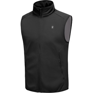 Little Donkey Andy Men’s Softshell Vest Lightweight Windproof Waterproof | Windproof Water-Resistant Shell, 4-Way Stretch Fabric, Lightweight Softshell Vest, Outdoor Running Cycling Golf Hiking Travel(Basic Black)