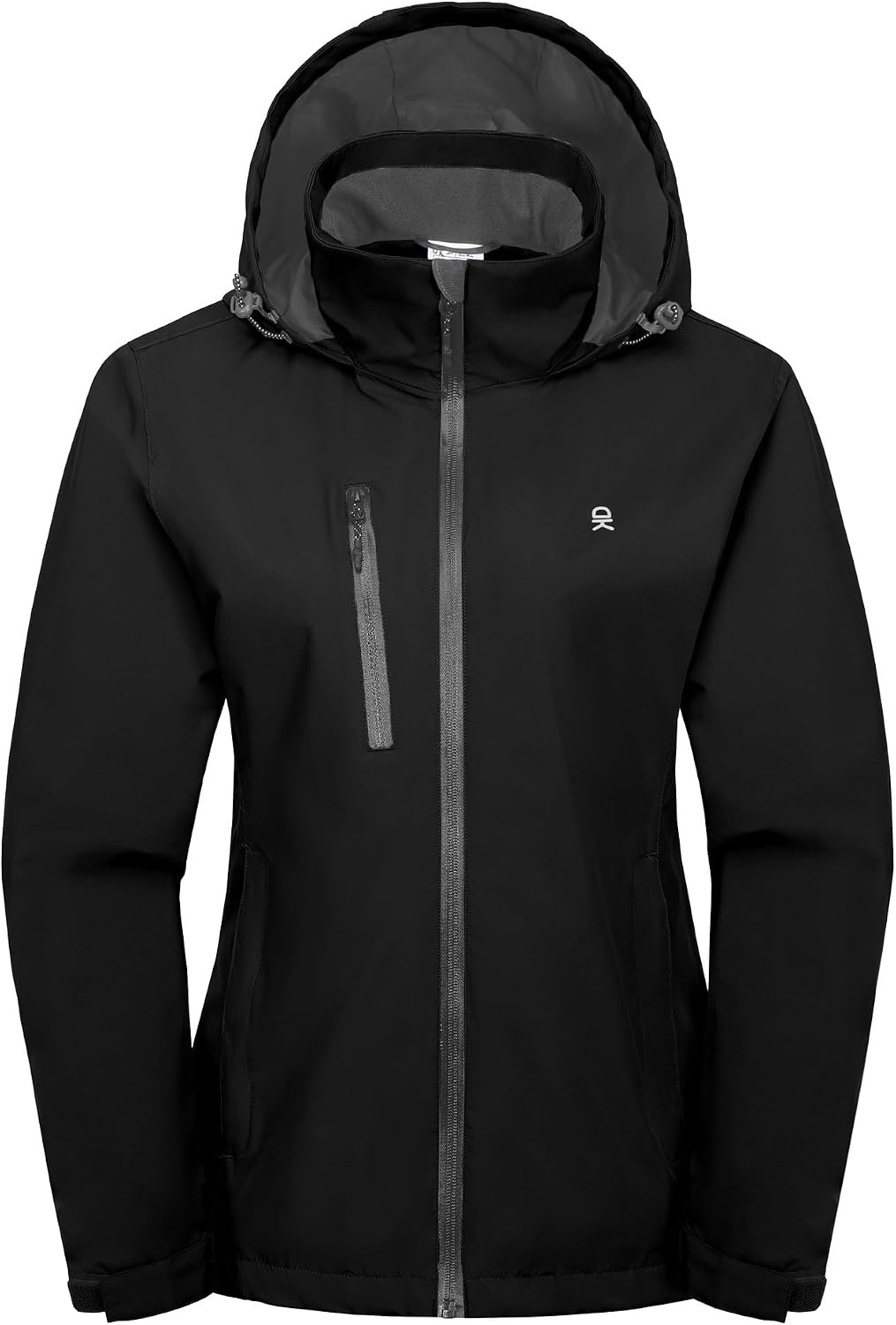 image:imageLittle Donkey Andy Womens Rain Jacket Packable Waterproof Raincoat HoodedBlack