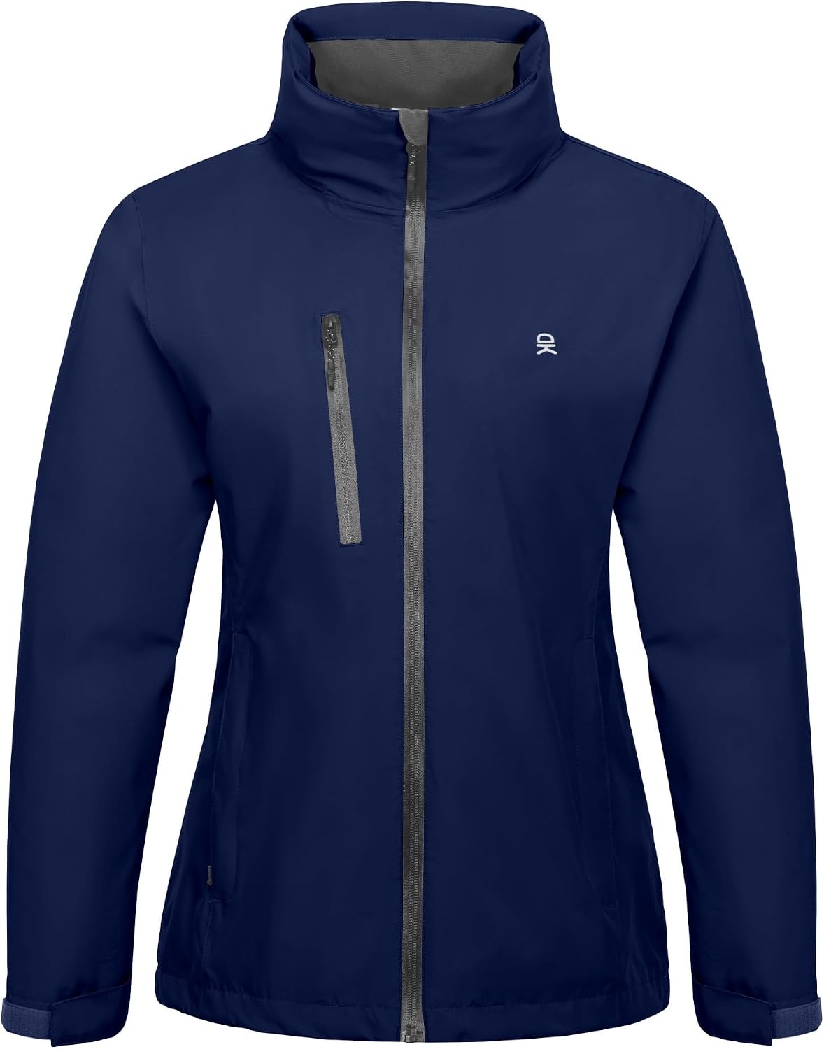 image:imageLittle Donkey Andy Womens Rain Jacket Packable Waterproof Raincoat HoodedDark Blue