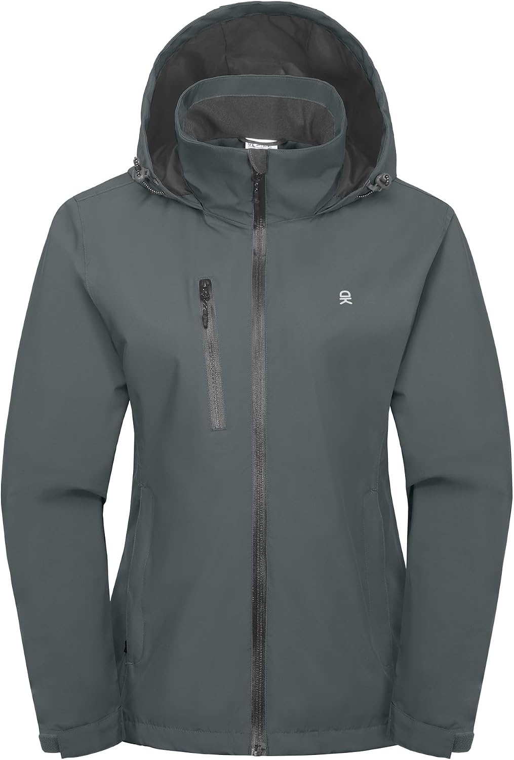 image:imageLittle Donkey Andy Womens Rain Jacket Packable Waterproof Raincoat HoodedGrey