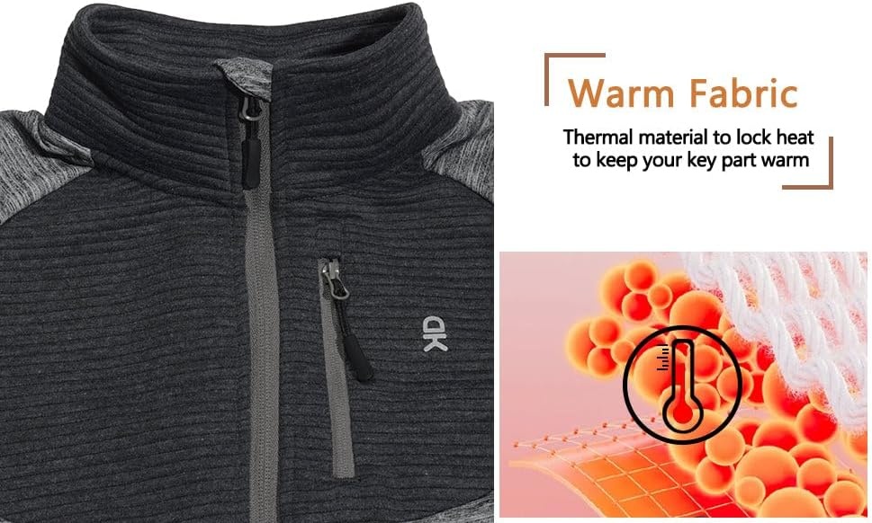 image:imageLittle Donkey Andy Womens High Performance Thermal Jackets for Running Golf Hiking Lightweight Windproof WarmDark Grey Heather